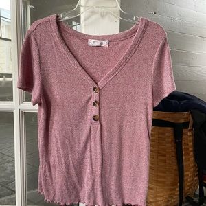 Pink Rose - Large Dress Tee Shirt